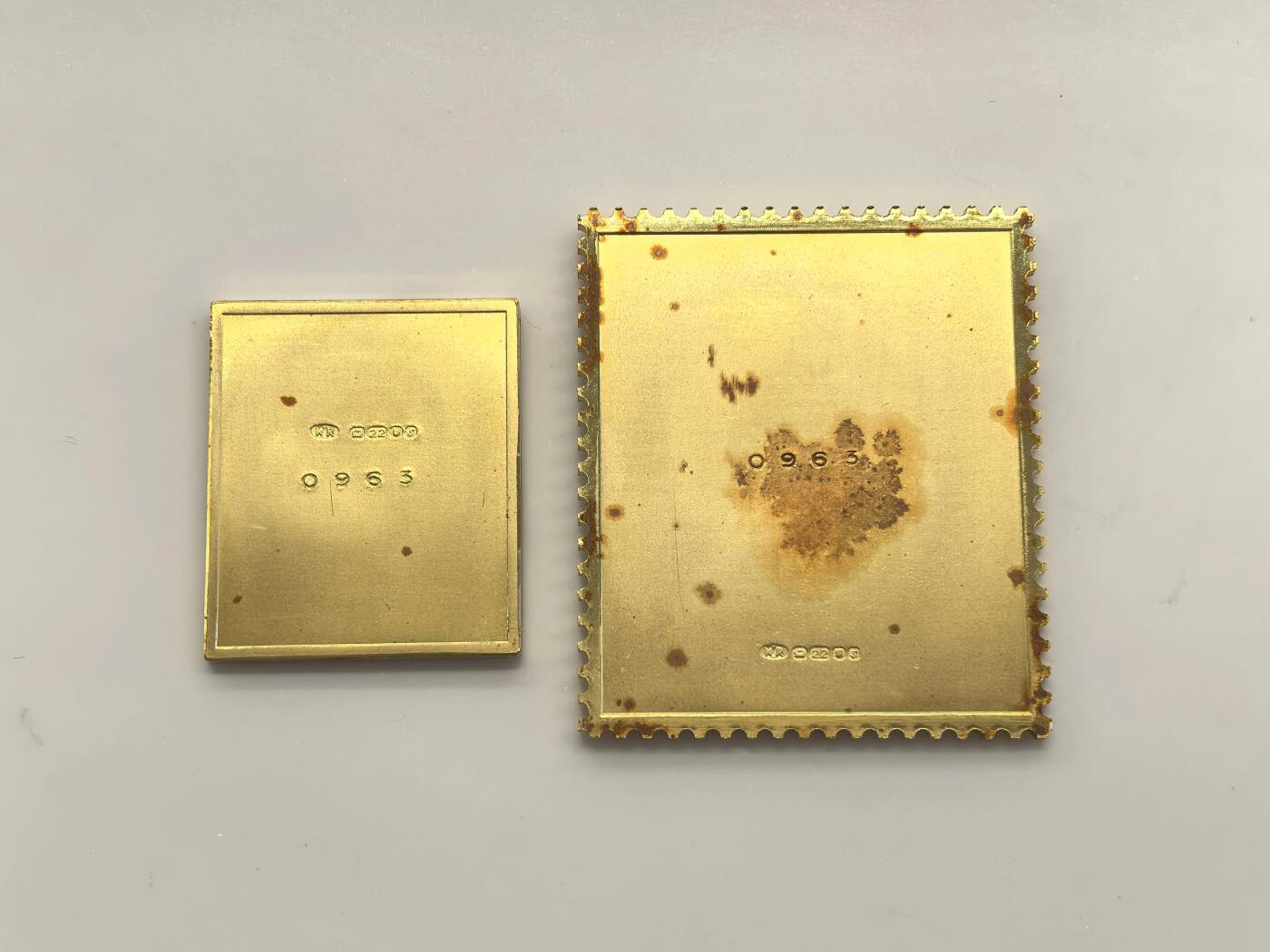 博洋堂世界钱币拍卖第151期（全场包邮） 英国1973年维多利亚女王和伊丽莎白女王金章 原盒证书（分别26克，12.5克，22K金，共35.3克纯金，今日金价34000）发行量仅3000套 此枚编号963