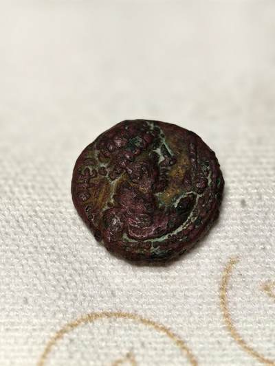 抚柳草堂-首期章牌钱币 限时免佣 满百包邮 放漏专场 - 贵霜王朝 无名王大铜币稀少高浮雕大头像厚重版 公元1-2世纪 重8.5g 直径约21mm厚约5mm