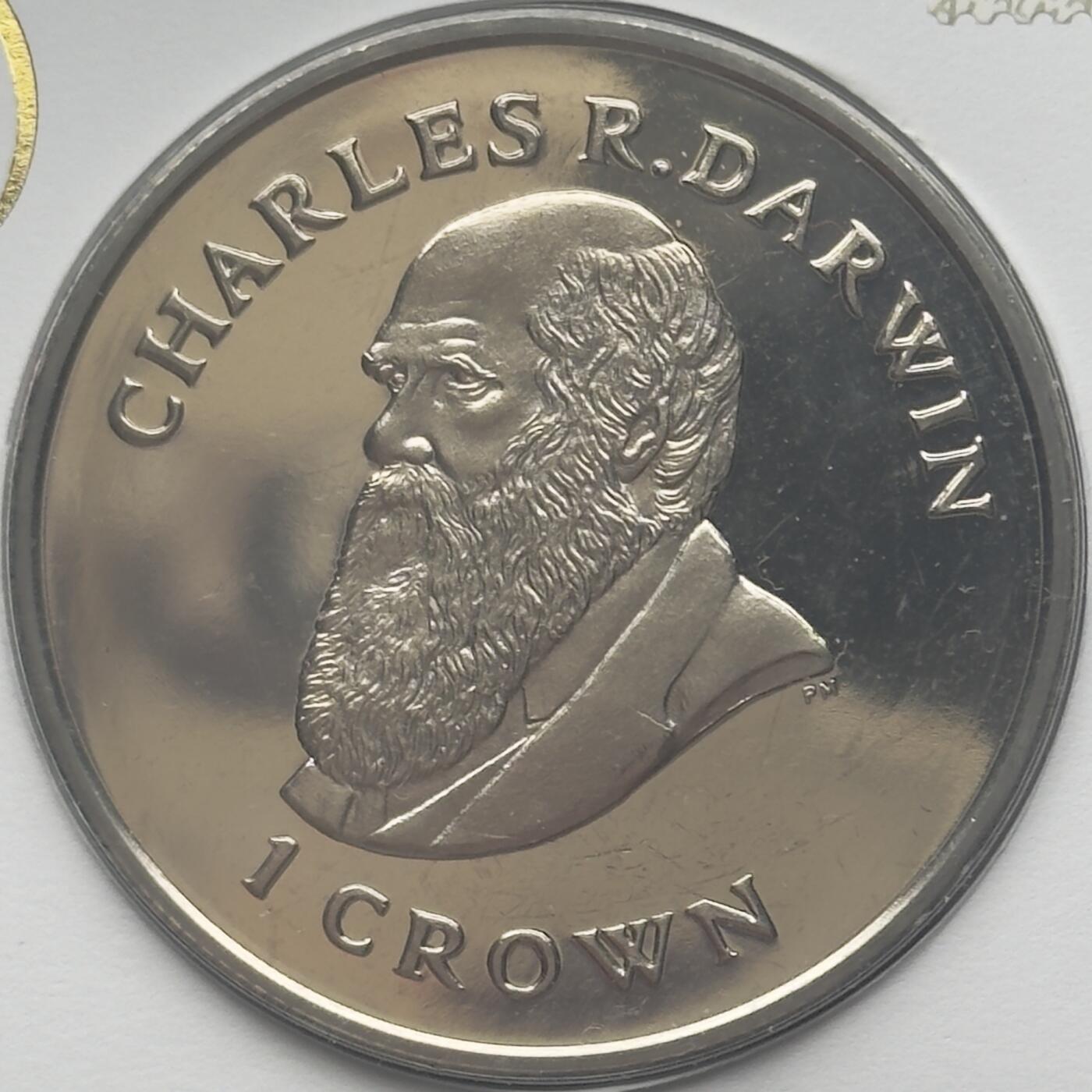 ＜小葵钱铺＞第67期·克朗币·银币场·满200包邮，不寄存·12月15日发货 〈邮币封〉福克兰群岛2009年查尔斯·达尔文1克朗纪念币