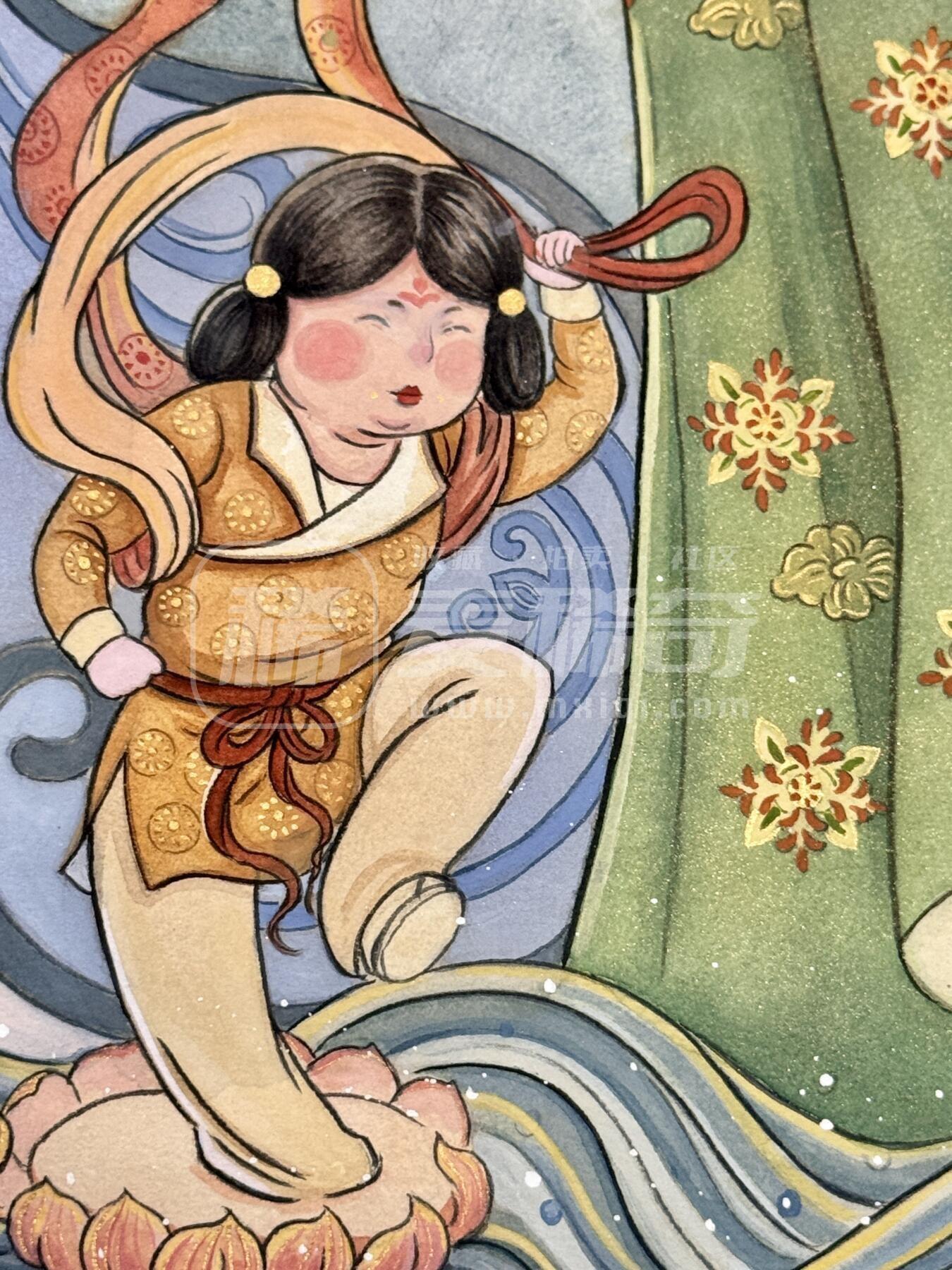 玩卡战线超级大甩拍第46期（周一晚10点半截拍）请寄存过多的卡友准许发货哇！ 非严手绘画 西梁女王 已装裱 尺寸：35cm*49cm