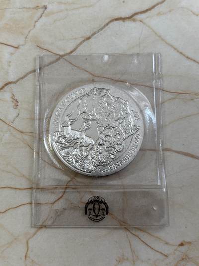 第185期拍卖 - 卢旺达2014年非洲野生动物系列7黑斑羚1盎司银币，999银