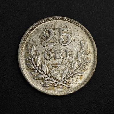 【淘币小摊】实时拍第八百二十六拍   散币场   满百包邮可预留二周 每周一统一发货   - 瑞典1937年25欧尔银币