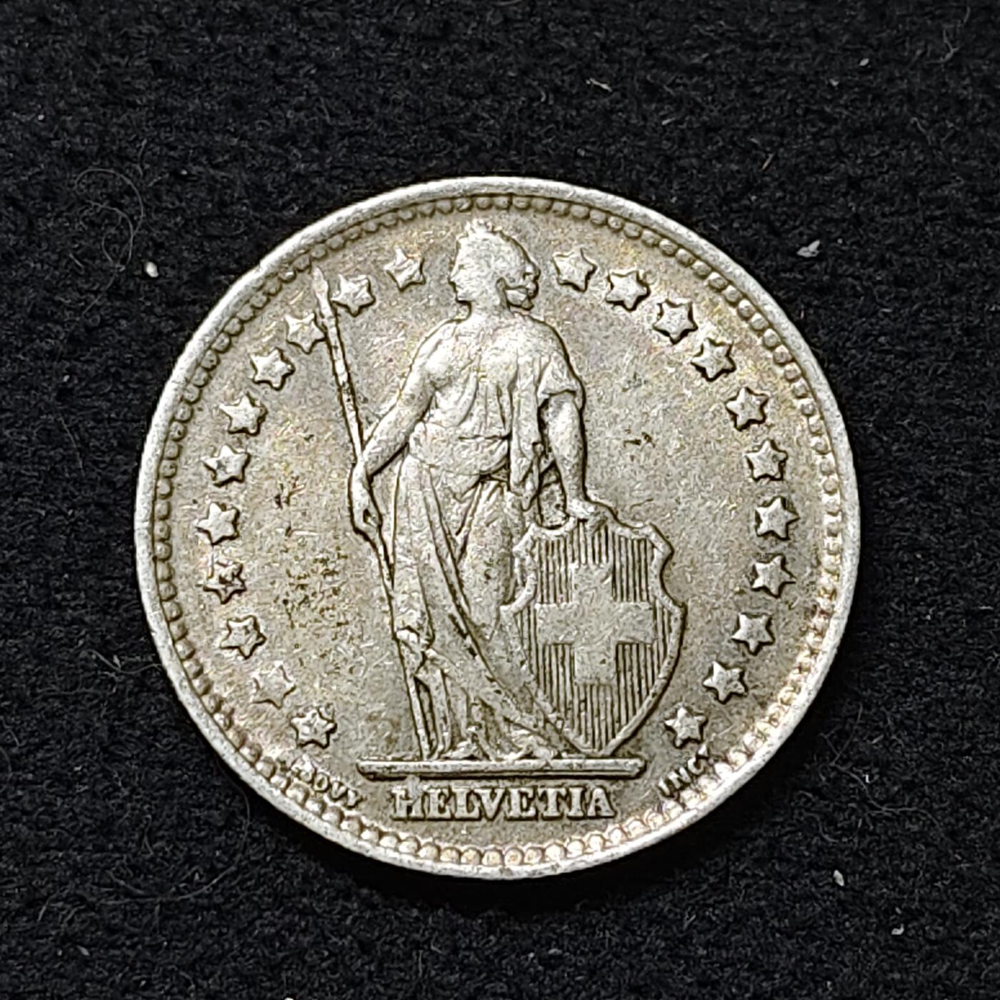 【全场包邮】纯粹捡漏拍486场（免费代拍第23场） 瑞士1945年1法郎（23毫米5克）银币