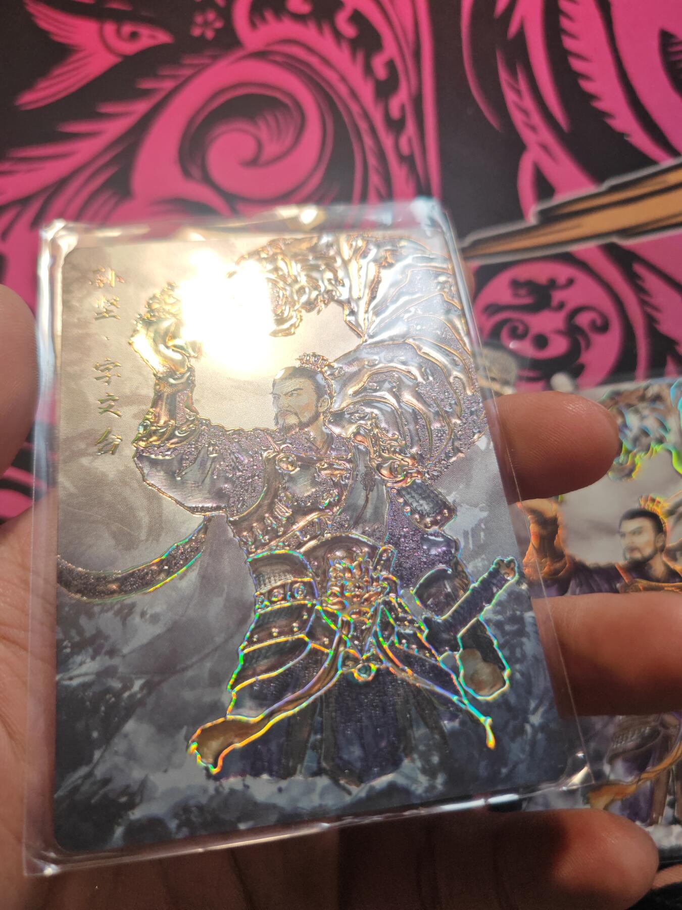 卡牌实验室开始第七次实验 【滴胶】【折光】【彩闪】孙坚一套