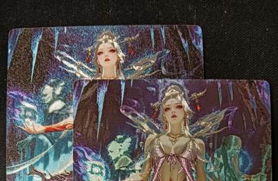 花开卡拍第53期（12月28号周日截拍，品控勿拍!!!拍品不寄存，运费5元，自制卡难免瑕疵，可能存在轻微撞角爆边等出厂瑕疵，品控介意勿拍！） - 奇点白骨夫人冷烫+粗闪