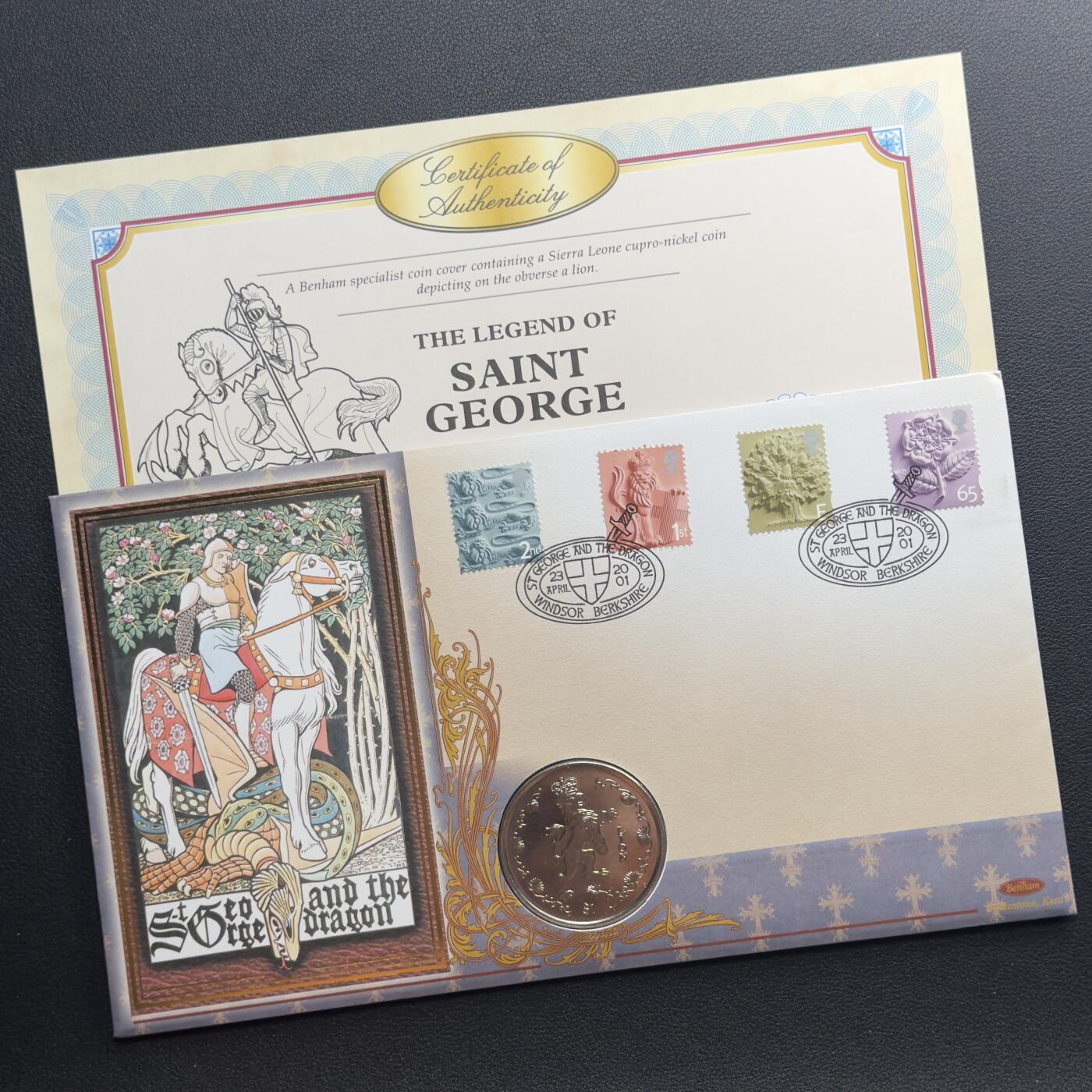 ＜小葵钱铺＞第67期·克朗币·银币场·满200包邮，不寄存·12月15日发货 〈邮币封〉塞拉利昂1997年皇冠狮子1元克朗型纪念币