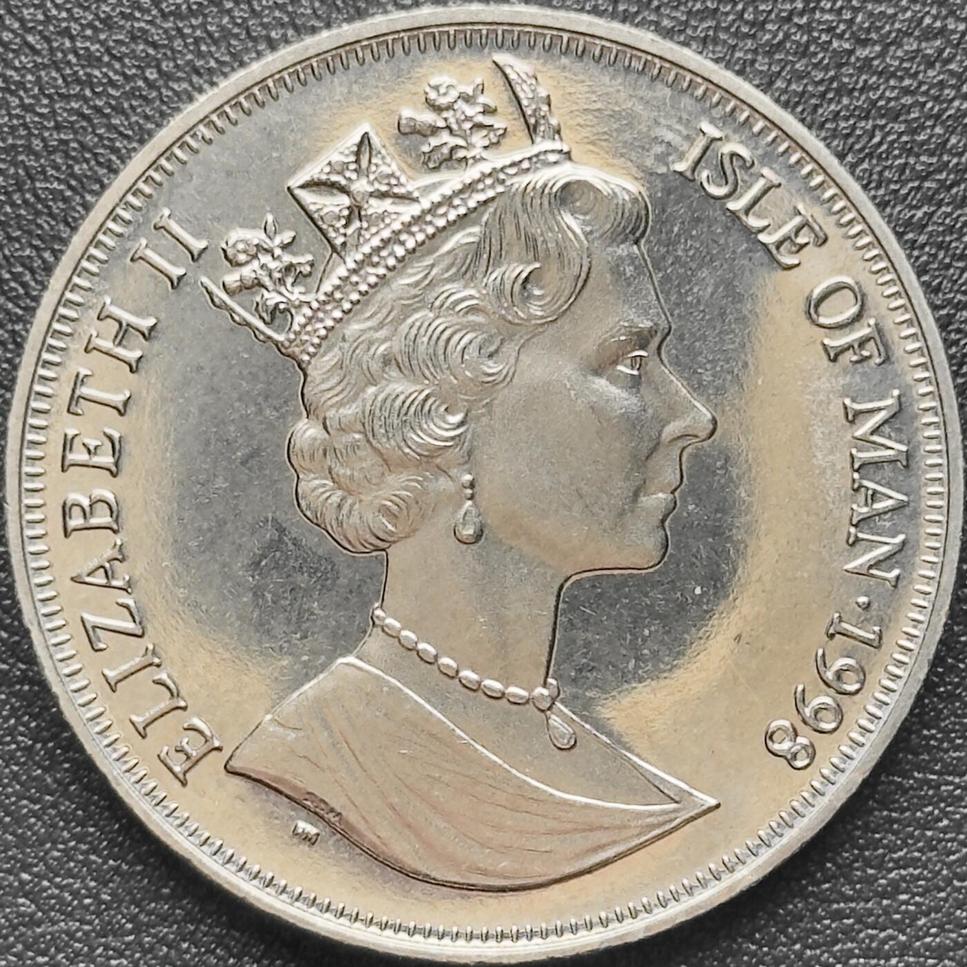 ＜小葵钱铺＞第67期·克朗币·银币场·满200包邮，不寄存·12月15日发货 马恩岛1998年蒸汽铁路125周年·火箭发动机1克朗纪念币