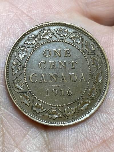 2025年第一百三十六场(总第一百六十二场）外国好品纸夹散币场(免佣金) - 加拿大🇨🇦1916年1分(乔治五世第二版)