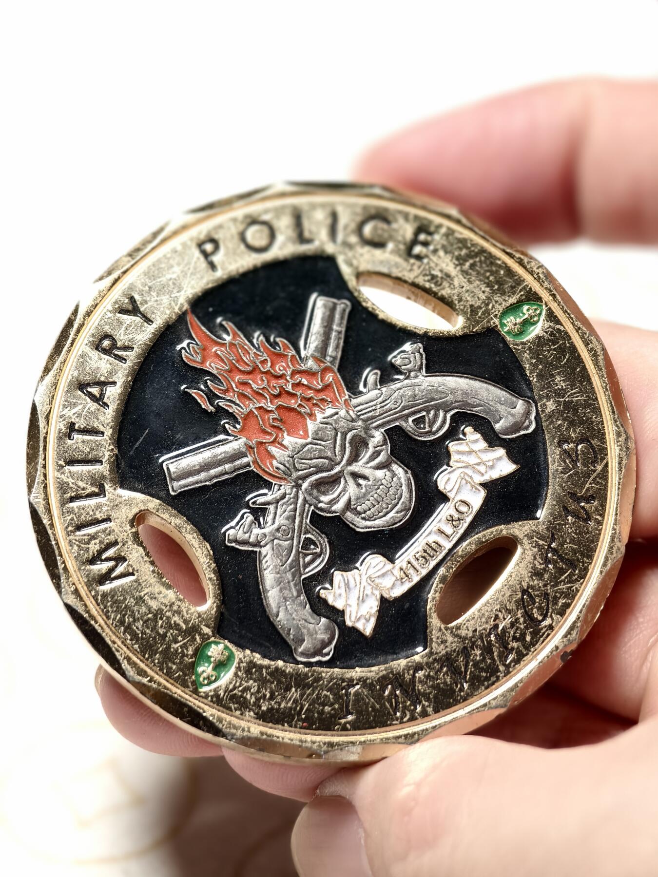 抚柳草堂-首期章牌钱币 限时免佣 满百包邮 放漏专场 美国军事警察 大型金属纪念章直接63mm重103.4g