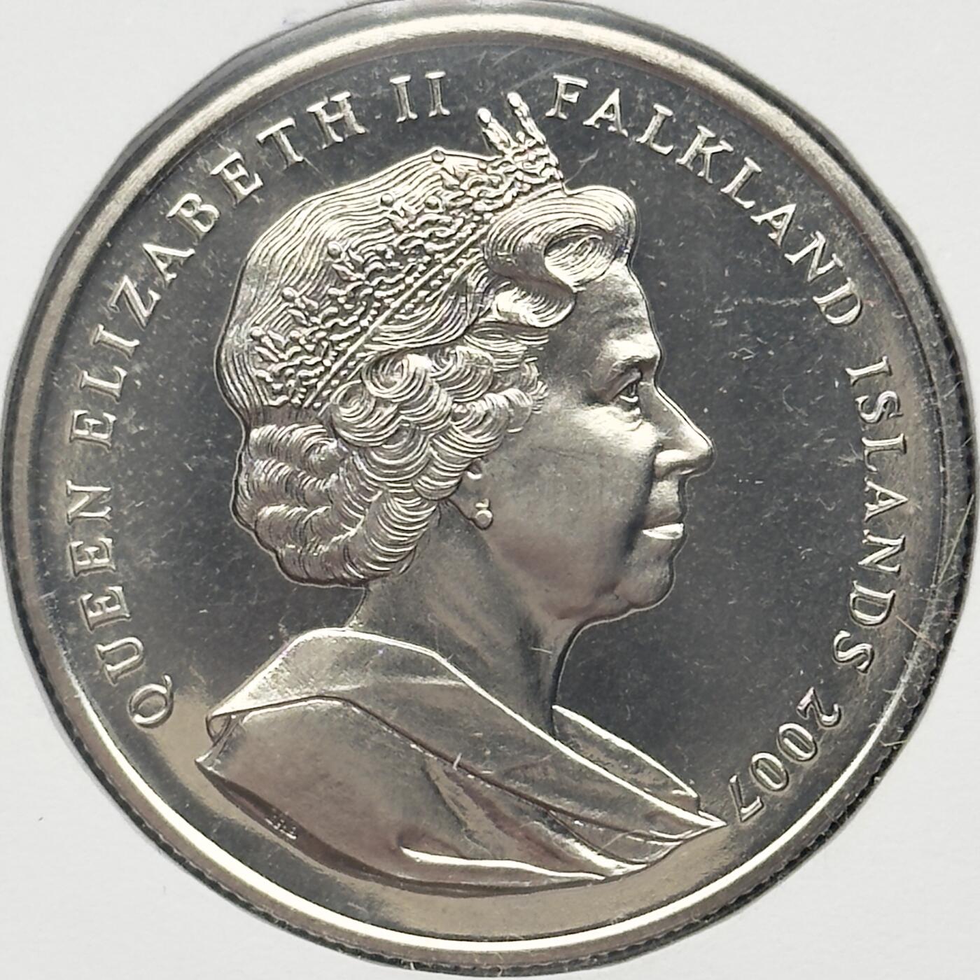 ＜小葵钱铺＞第67期·克朗币·银币场·满200包邮，不寄存·12月15日发货 〈邮币封〉福克兰群岛2007年群岛解放25周年1克朗纪念币