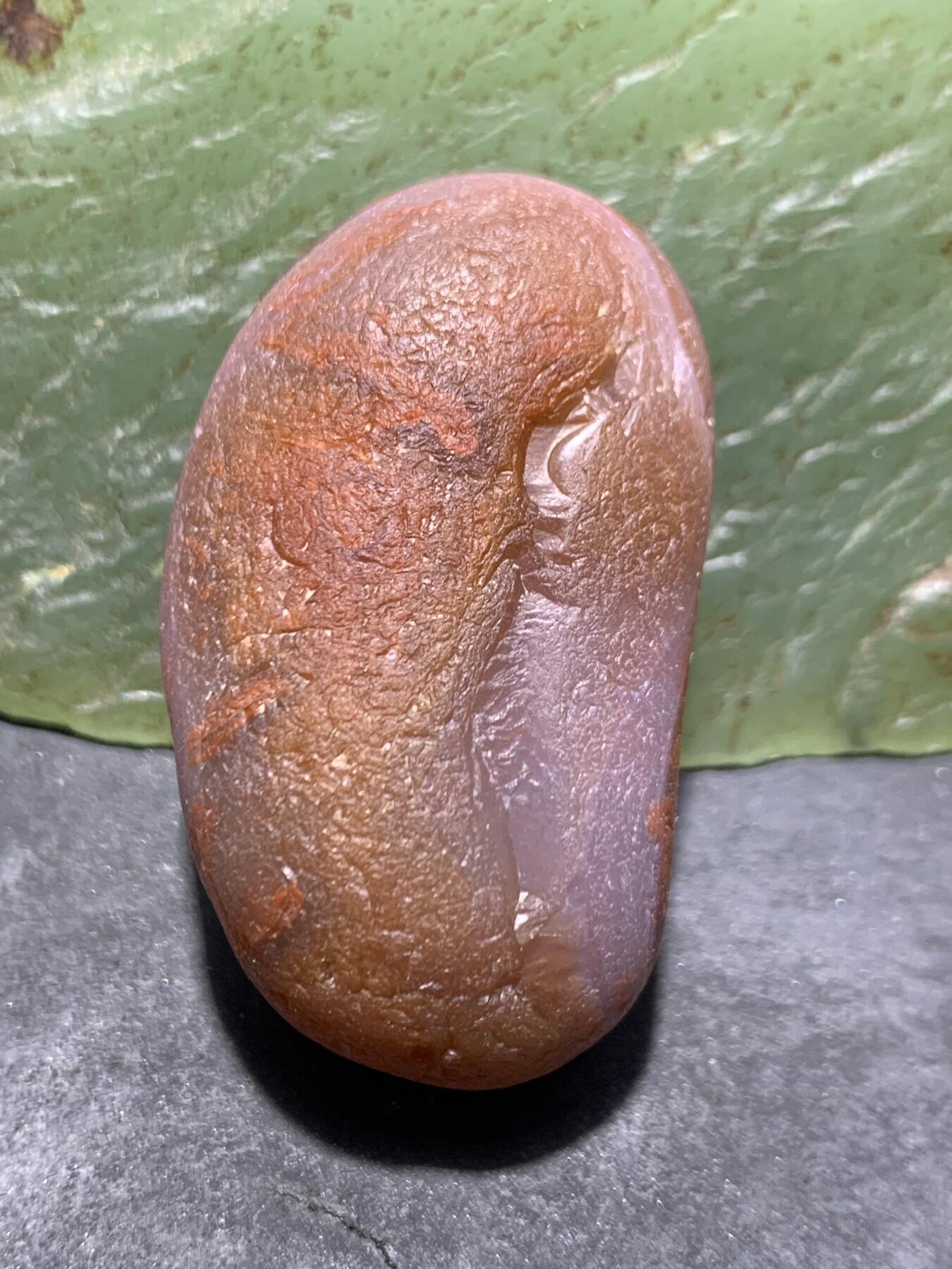 精美冰飘荔枝冻飘红川料水冲籽南红玛瑙原石一颗