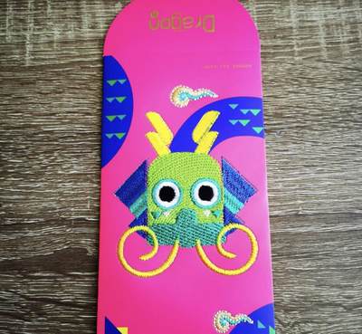 开心收藏拍卖，无佣金 - 2026年新款现货12生肖刺绣红包高档喜庆红包烫金红包，龙 