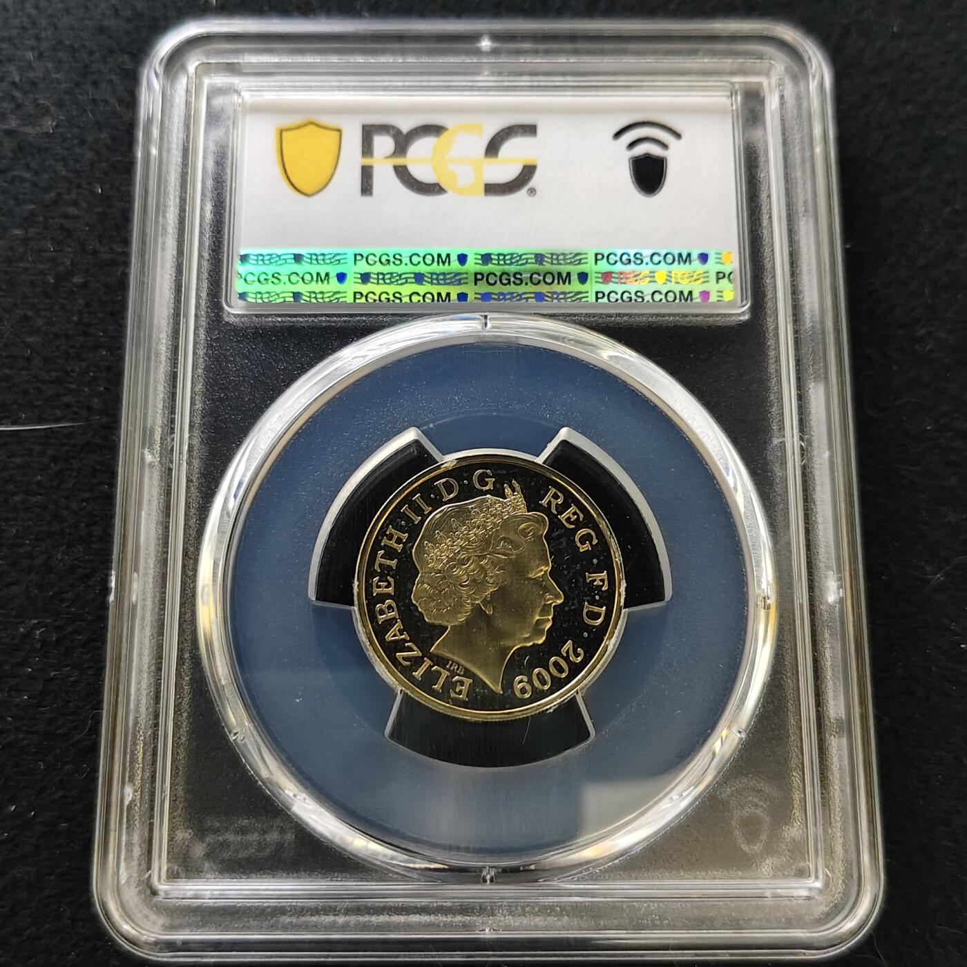 【全场包邮】纯粹捡漏拍487场（免费代拍第24场） 【收藏级】英国2009年1镑盾徽精制币-PCGS PR68 DCAM（更高分仅3枚）