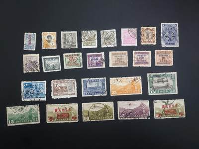 博彦收藏  TM 12月20日 8点 邮票专场 全场包邮 - 民国等旧票一组 具体以图片为准，个别瑕疵，大部分上品