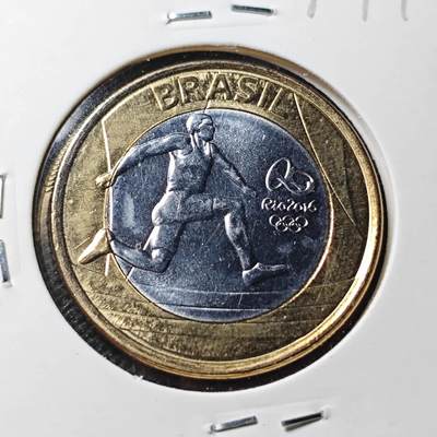 KK钱币收藏小铺 第379期  2月预留时间 周末发货 -  巴西1瑞尔双色币纪念币