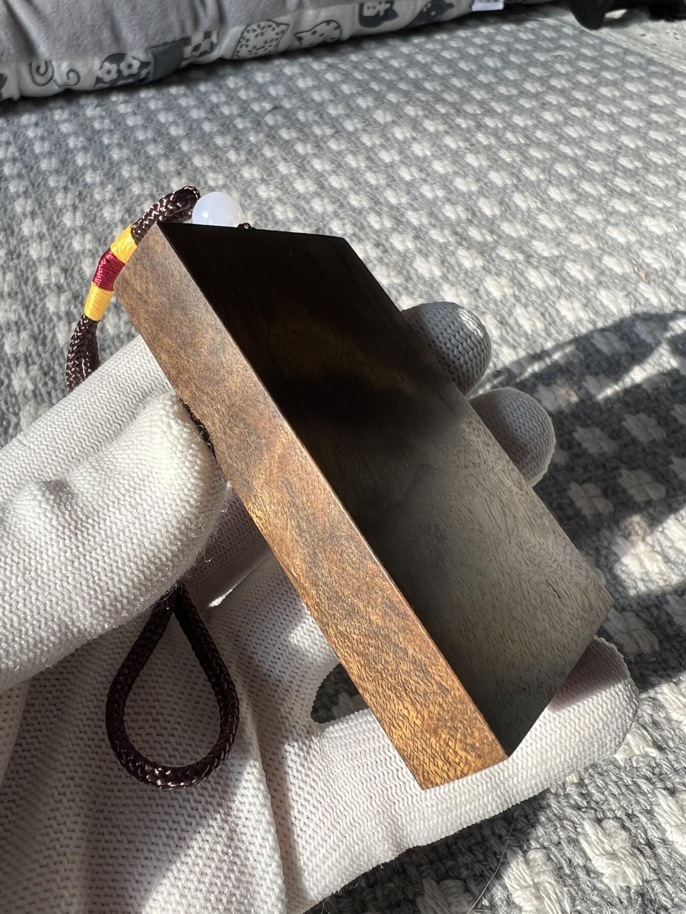 零元拍：NO.7 金丝楠牌子，香喷喷的小金砖，金光闪闪，73.5/45.5.5/13MM