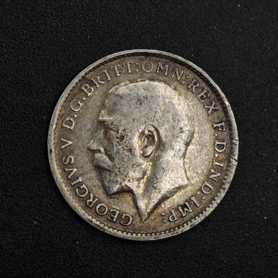 【淘币小摊】实时拍第八百二十六拍   散币场   满百包邮可预留二周 每周一统一发货   - 英国1911年乔治五世3便士银币