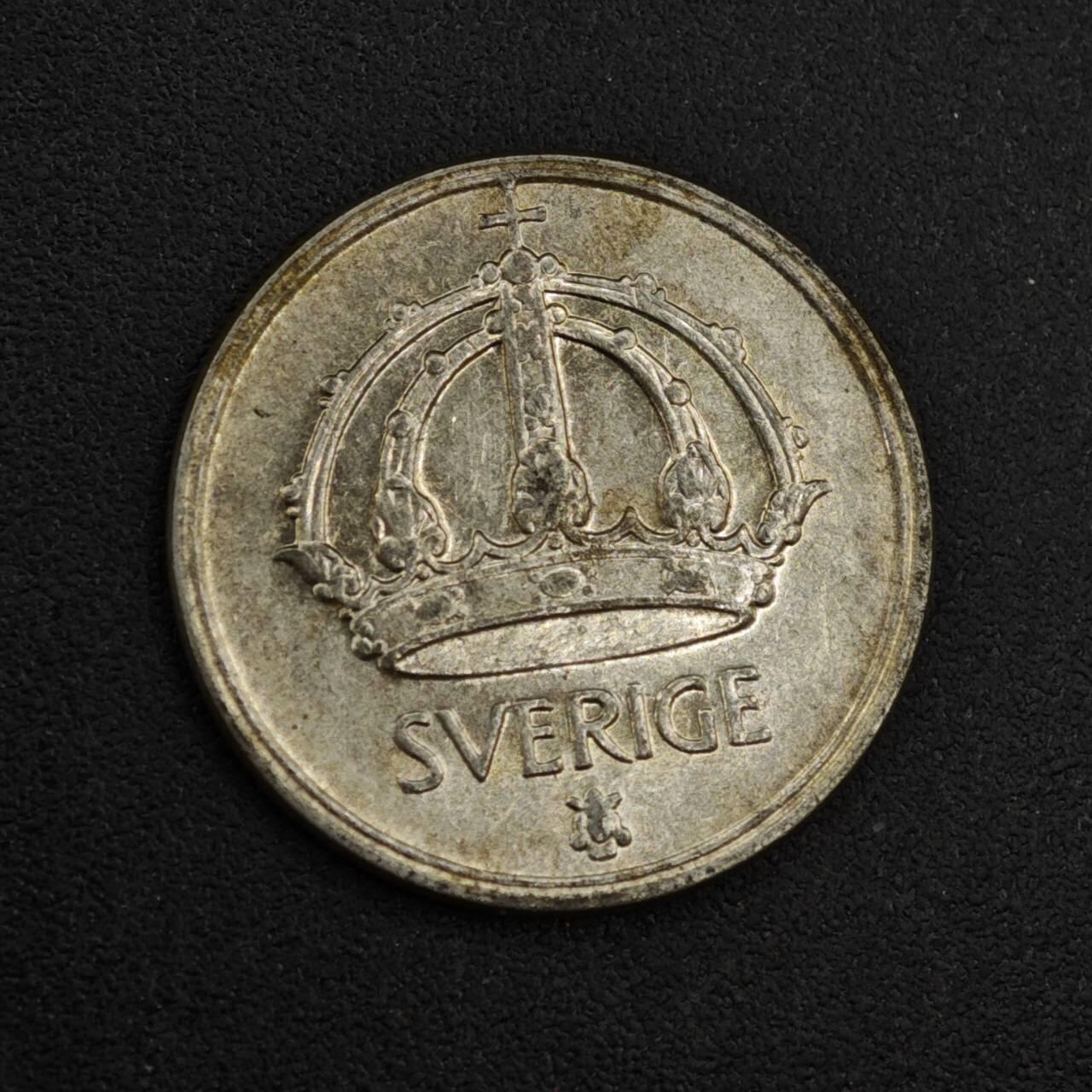 【淘币小摊】实时拍第八百二十六拍   散币场   满百包邮可预留二周 每周一统一发货   瑞典1950年25欧尔银币
