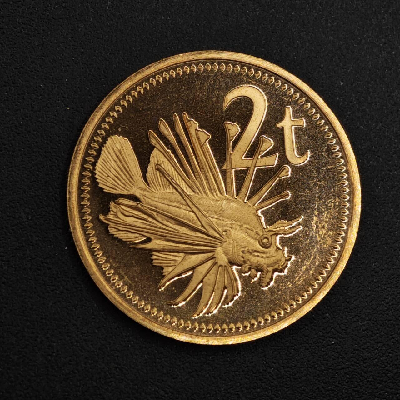 【淘币小摊】实时拍第八百二十六拍   散币场   满百包邮可预留二周 每周一统一发货   巴布亚新几内亚1975年2分精制铜币