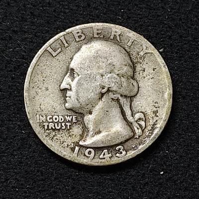 【全场包邮】纯粹捡漏拍486场（免费代拍第23场） - 美国1943年华盛顿25分（24.3毫米6.7克）银币