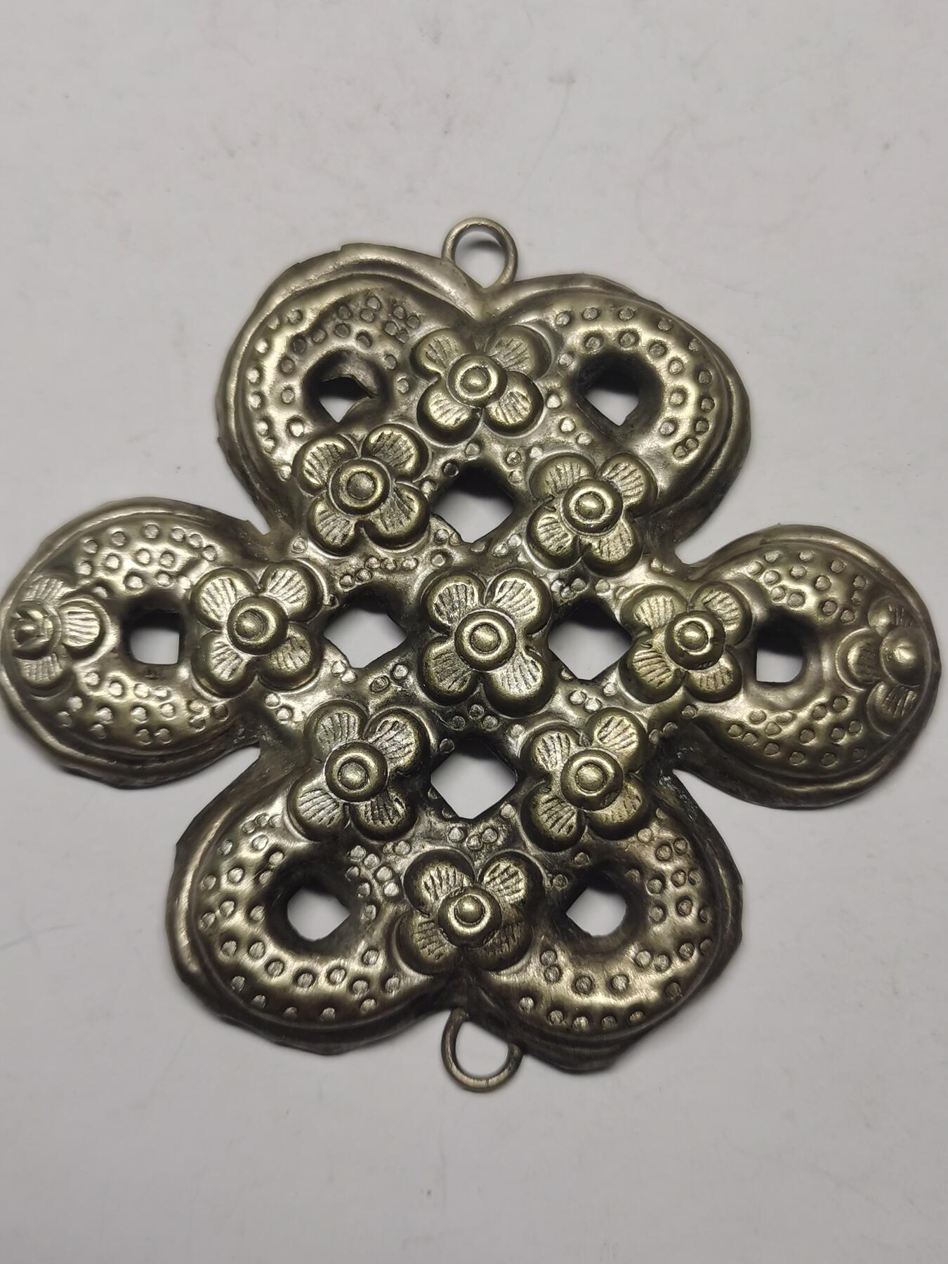 杂件专场88期 清末民国老银梅花同心结