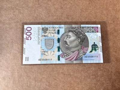 【Blue Auction】世界纸币精拍第762期——18级TOP拍卖/信誉/品质/专业/高效💫 -  【111豹子号无47】波兰 2017年500兹罗提 全新UNC