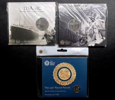 凡希社世界钱币微拍月度大拍（2025/12） - 女王登基六十周年/泰坦尼克5英镑卡册+最后的英镑卡册