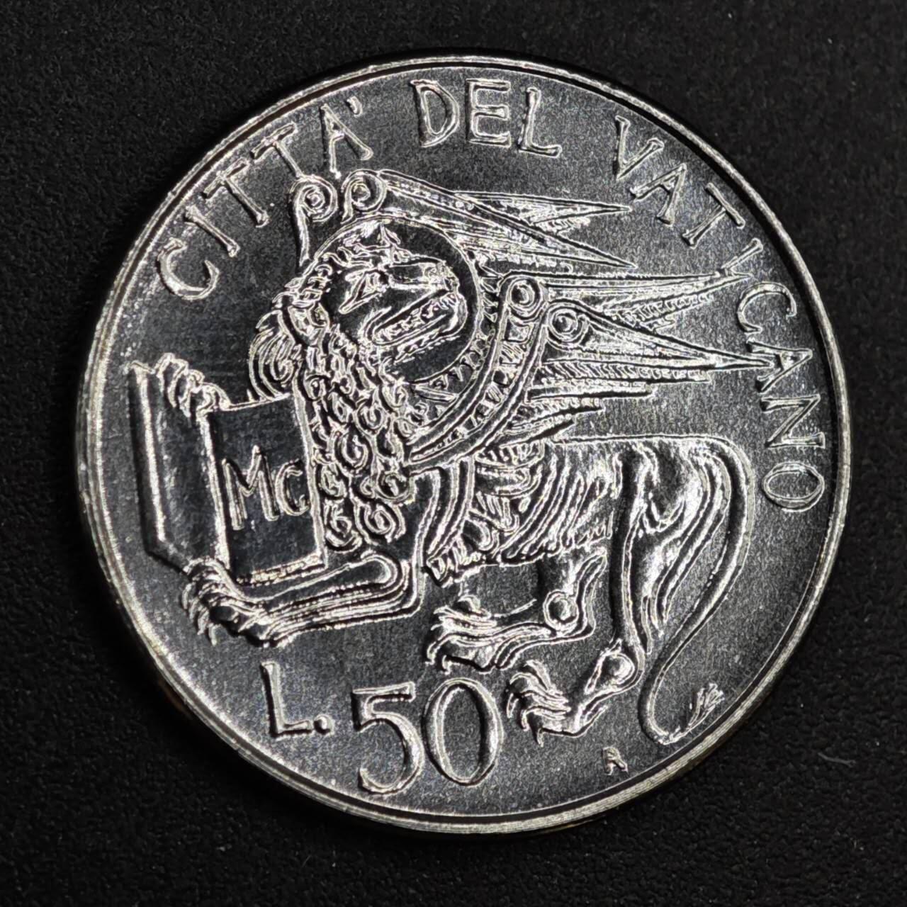 【淘币小摊】实时拍第八百二十六拍   散币场   满百包邮可预留二周 每周一统一发货   梵蒂冈1985年50里拉纪念币