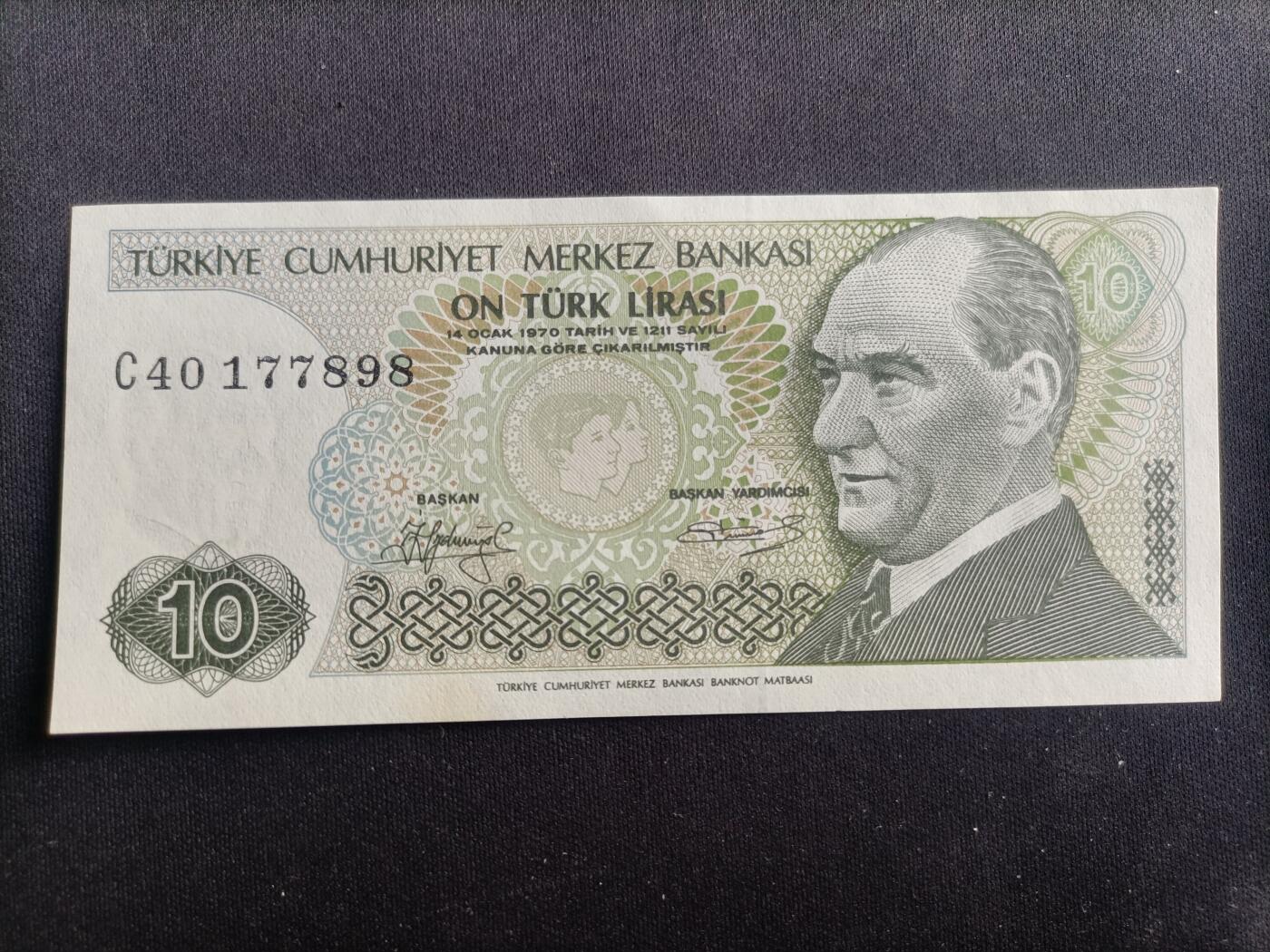 【游宝拍卖】乙巳蛇年94期 周六集拍 土耳其-10里拉【二版 全新UNC-】