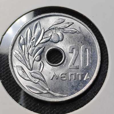 KK钱币收藏小铺 第379期  2月预留时间 周末发货 -  希腊20雷普塔 好品