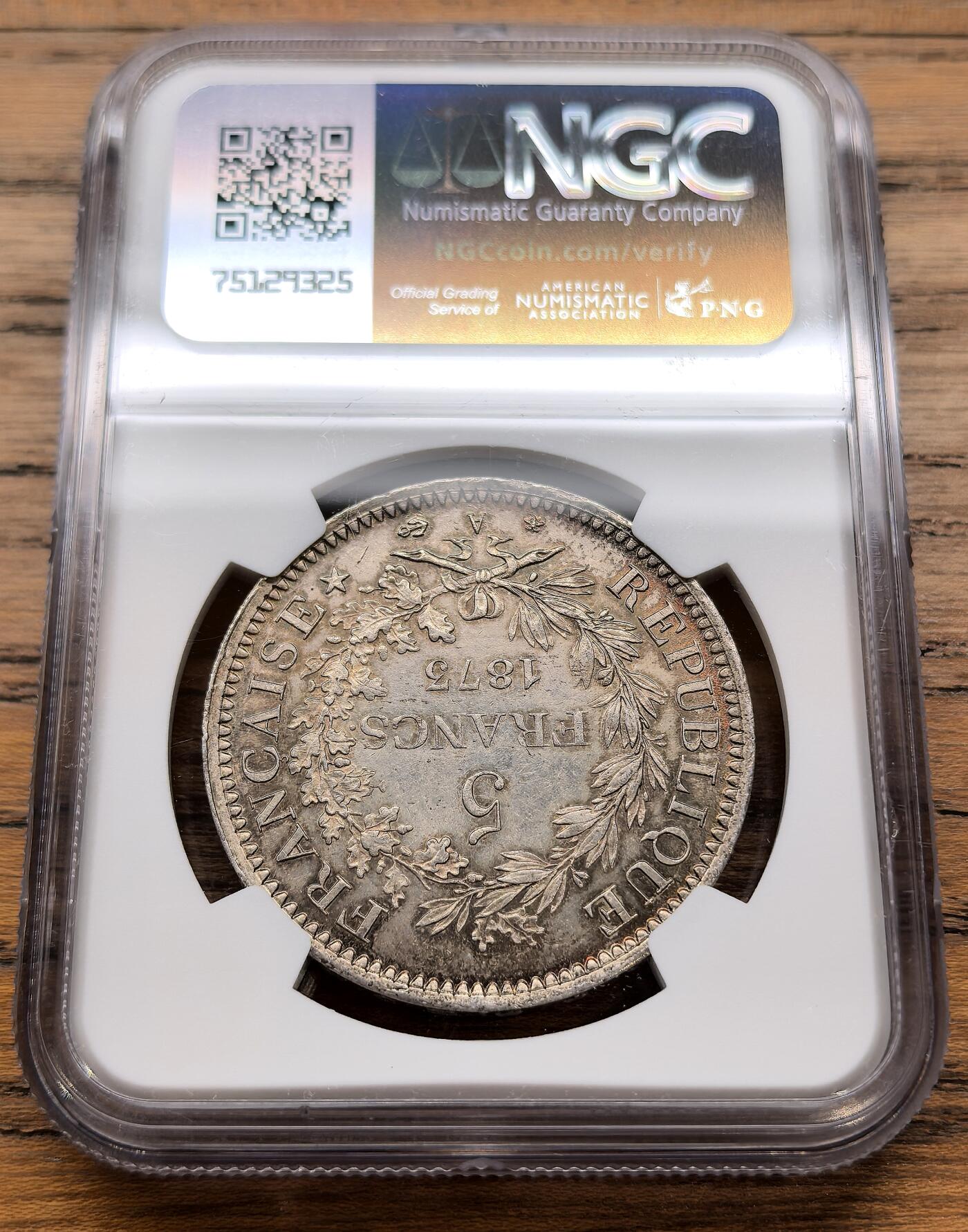 凡希社世界钱币微拍月度大拍（2025/12） 1873A法国大力神5法郎大银NGC-MS62