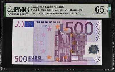 【礼羽收藏】🌏世界钱币拍卖第115期 - 2002年欧盟法国一签500欧元