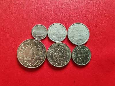 【云涧收藏】第八十三场 - 法属波利尼西亚1965/67年6枚