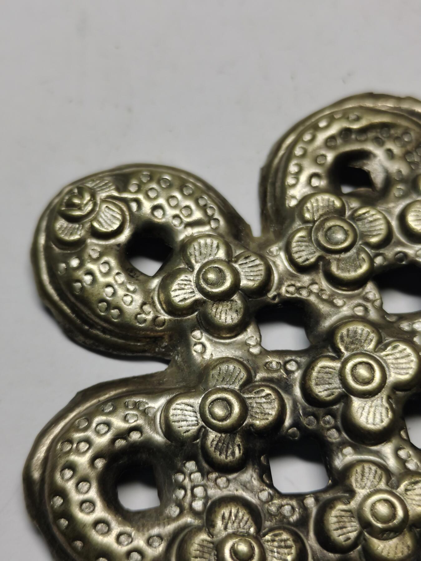 杂件专场88期 清末民国老银梅花同心结