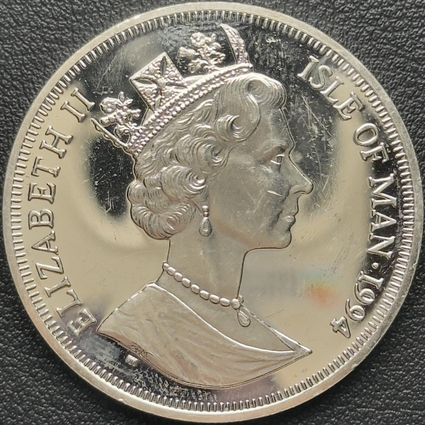 ＜小葵钱铺＞第67期·克朗币·银币场·满200包邮，不寄存·12月15日发货 马恩岛1994年诺曼底登陆50周年·奥马尔将军1克朗纪念币