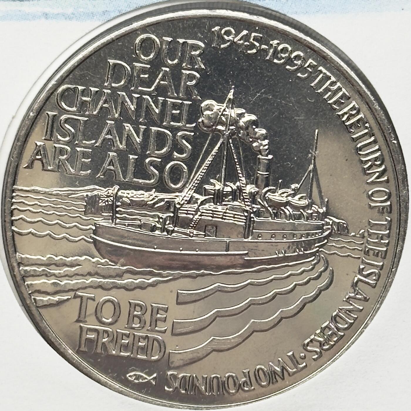 ＜小葵钱铺＞第67期·克朗币·银币场·满200包邮，不寄存·12月15日发货 〈邮币封〉奥尔德尼岛1995年岛民回归2镑克朗型纪念币