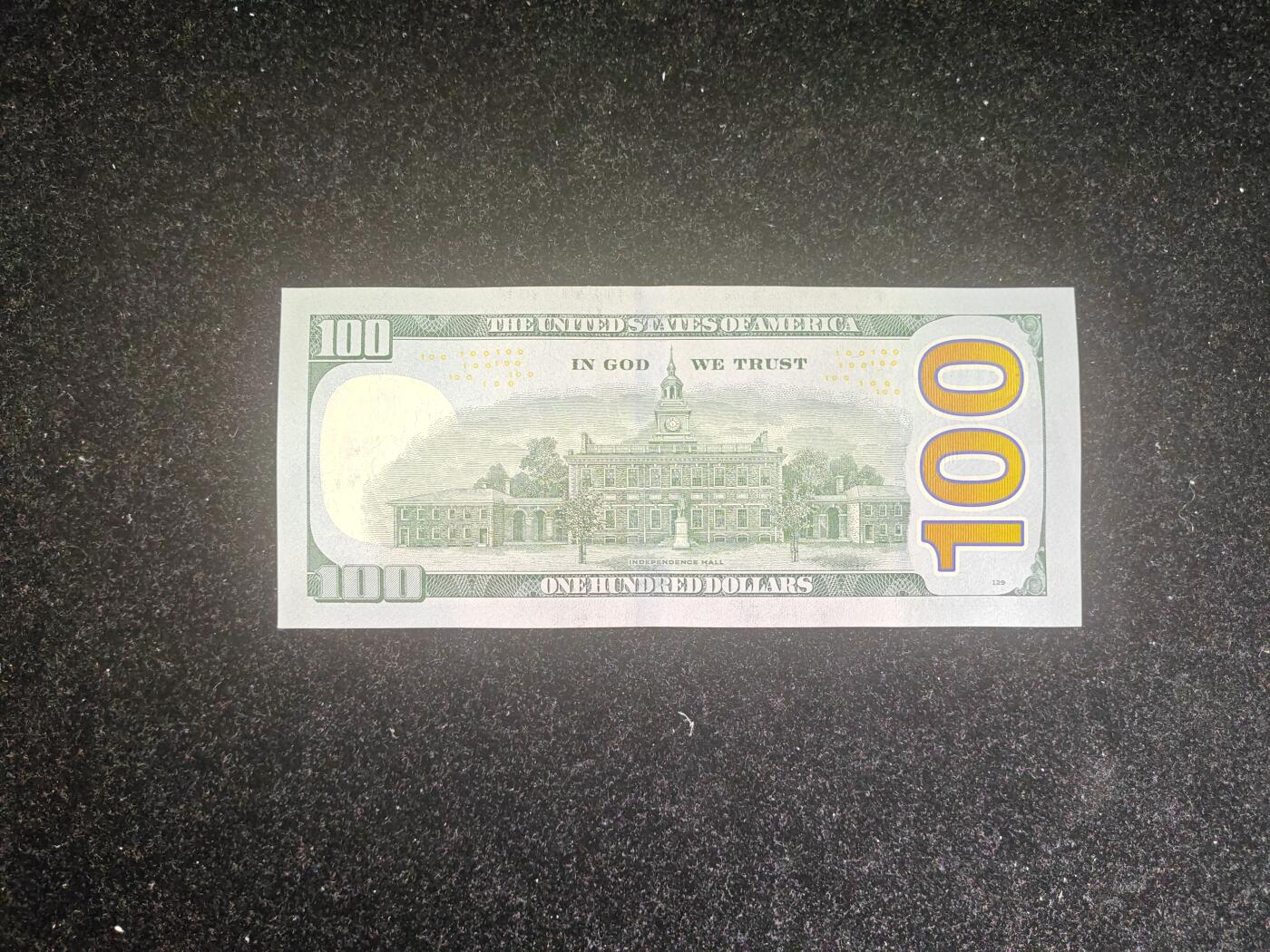 精品靓号 55555老虎号 美国 100美元 全新UNC