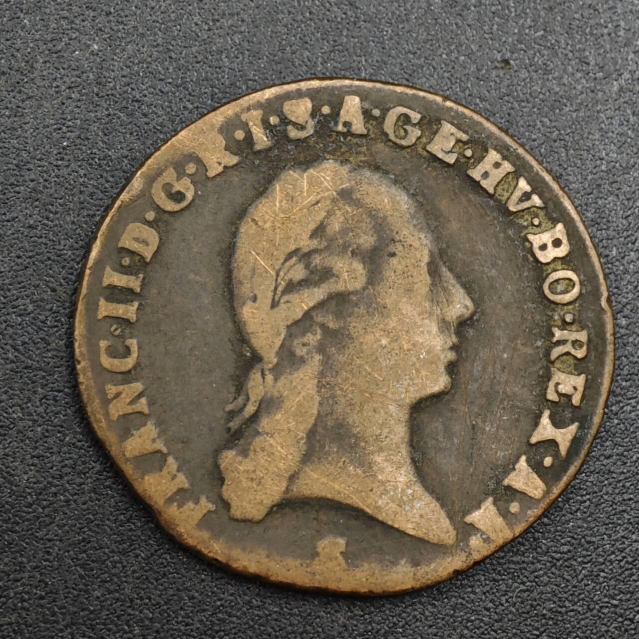 【淘币小摊】实时拍第八百二十六拍   散币场   满百包邮可预留二周 每周一统一发货   奥地利1800年1克鲁泽铜币