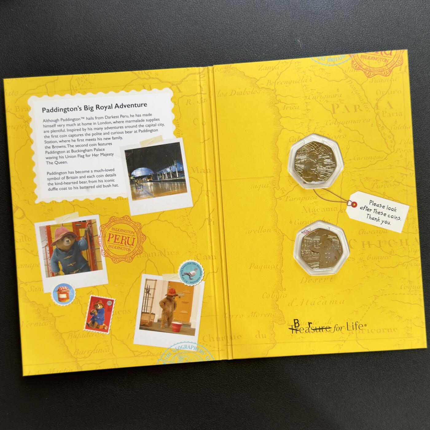 ＜小葵钱铺＞第67期·克朗币·银币场·满200包邮，不寄存·12月15日发货 英国2018年帕丁顿熊60周年50便士卡册装纪念套币