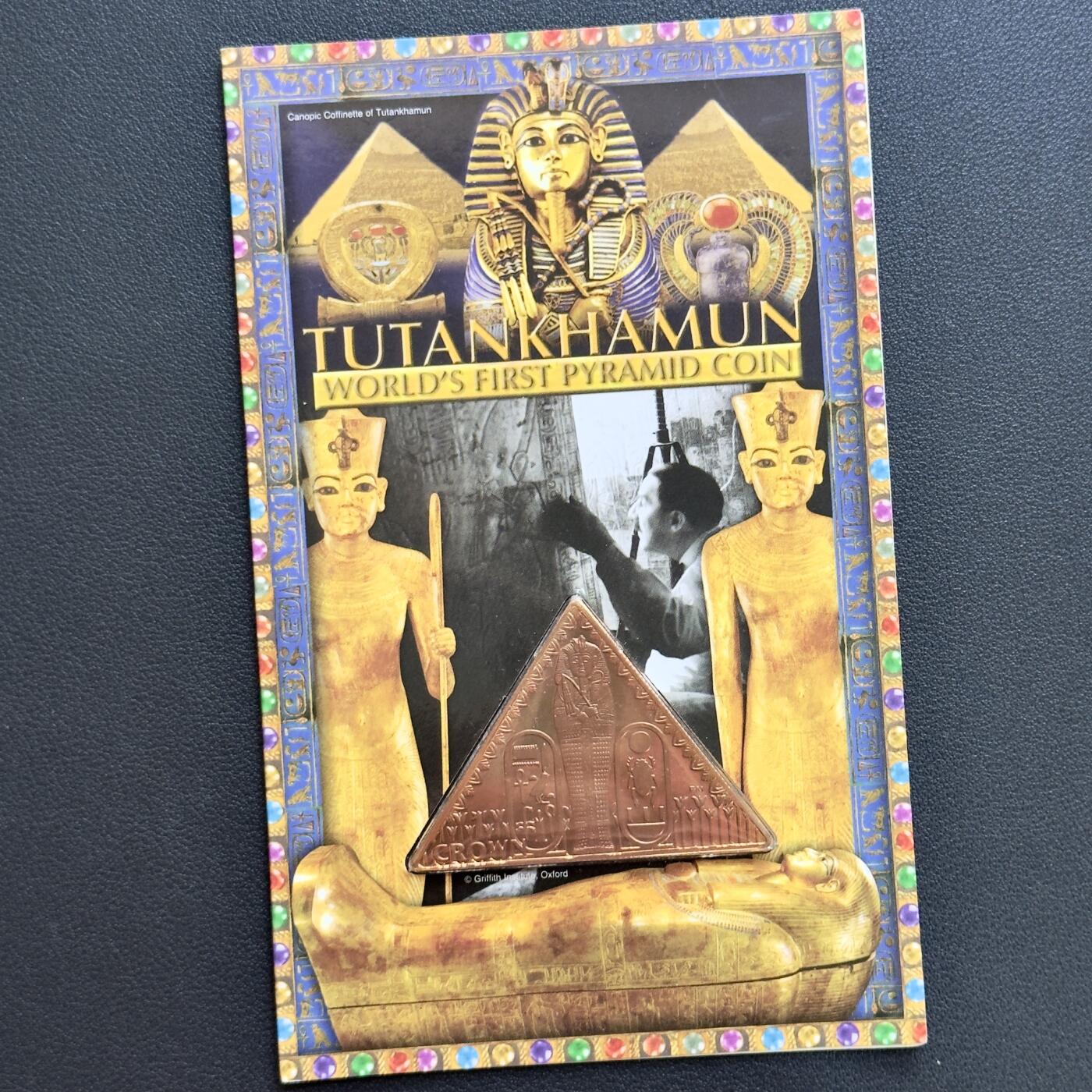 ＜小葵钱铺＞第67期·克朗币·银币场·满200包邮，不寄存·12月15日发货 马恩岛2008年图坦卡蒙·卡诺匹克棺材1克朗卡装三角纪念币