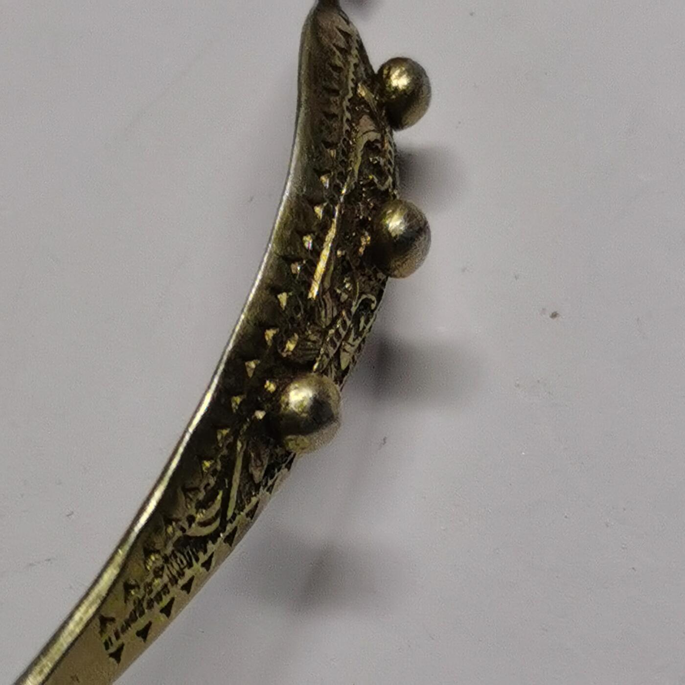 杂件专场88期 清代老银鎏金蝶恋花精美花纹发簪