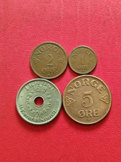 【云涧收藏】第八十三场 - 挪威7字版4枚