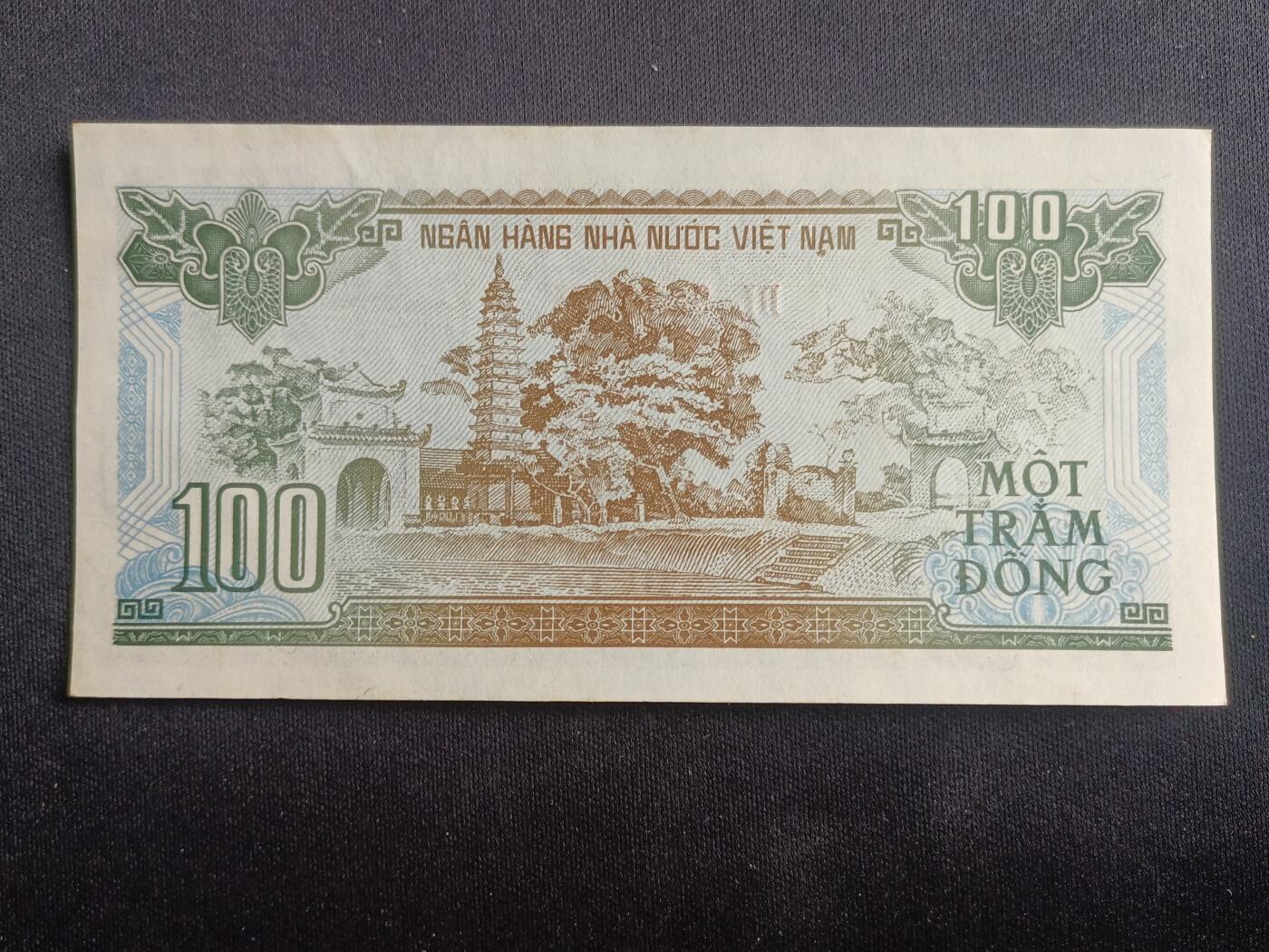 【游宝拍卖】乙巳蛇年94期 周六集拍 越南-100盾【1991年 全新UNC-】