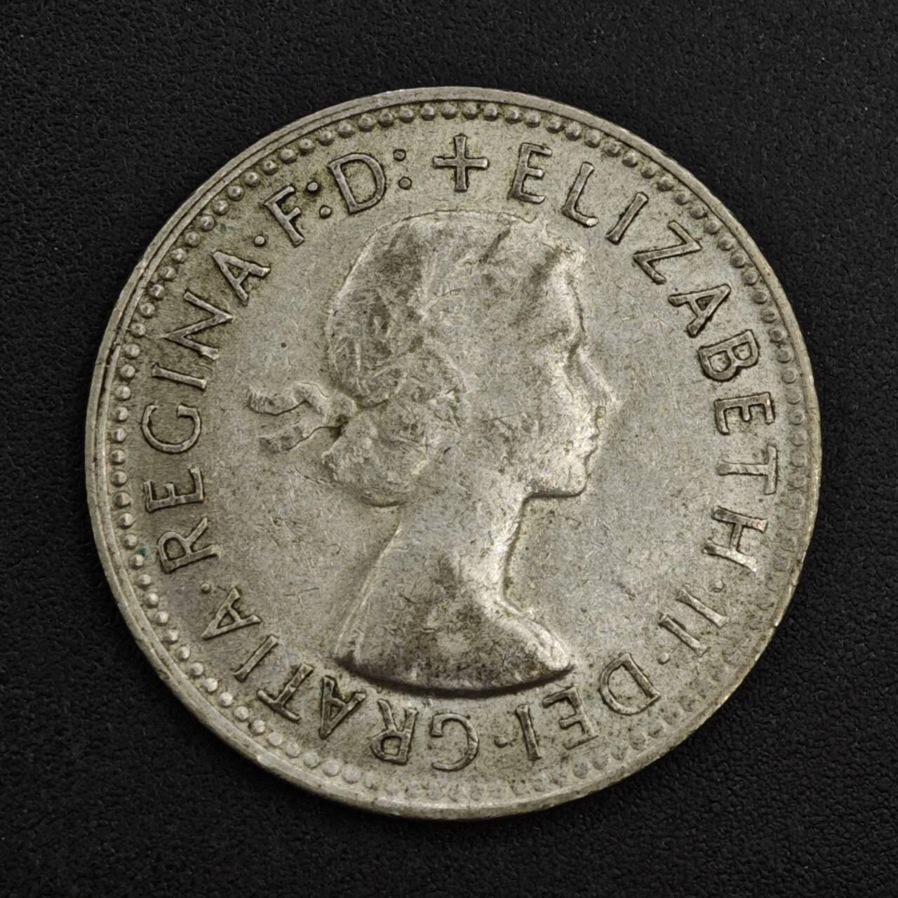 【淘币小摊】实时拍第八百二十六拍   散币场   满百包邮可预留二周 每周一统一发货   澳大利亚1961年伊丽莎白二世1先令银币