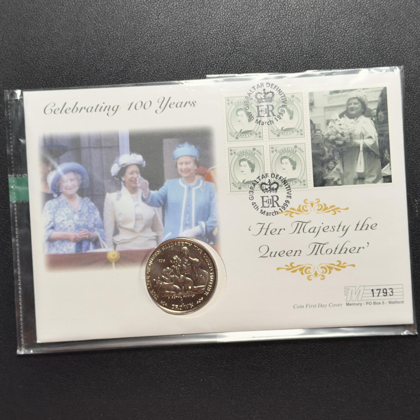 ＜小葵钱铺＞第67期·克朗币·银币场·满200包邮，不寄存·12月15日发货 〈邮币封〉直布罗陀1999年王太后的一生·1936年全家福1克朗纪念币