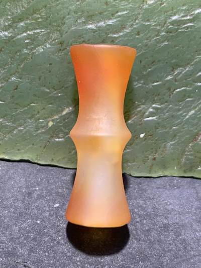 精美亚光高玉化风化纹糖果玛瑙竹节一颗 - 精美亚光高玉化风化纹糖果玛瑙竹节一颗