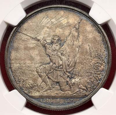 凡希社世界钱币微拍月度大拍（2025/12） - 荐！1874瑞士圣加仑射击节5法郎大银NGC-MS63，烟熏香槟金重五彩，视觉感一流，真正的藏家品质！。