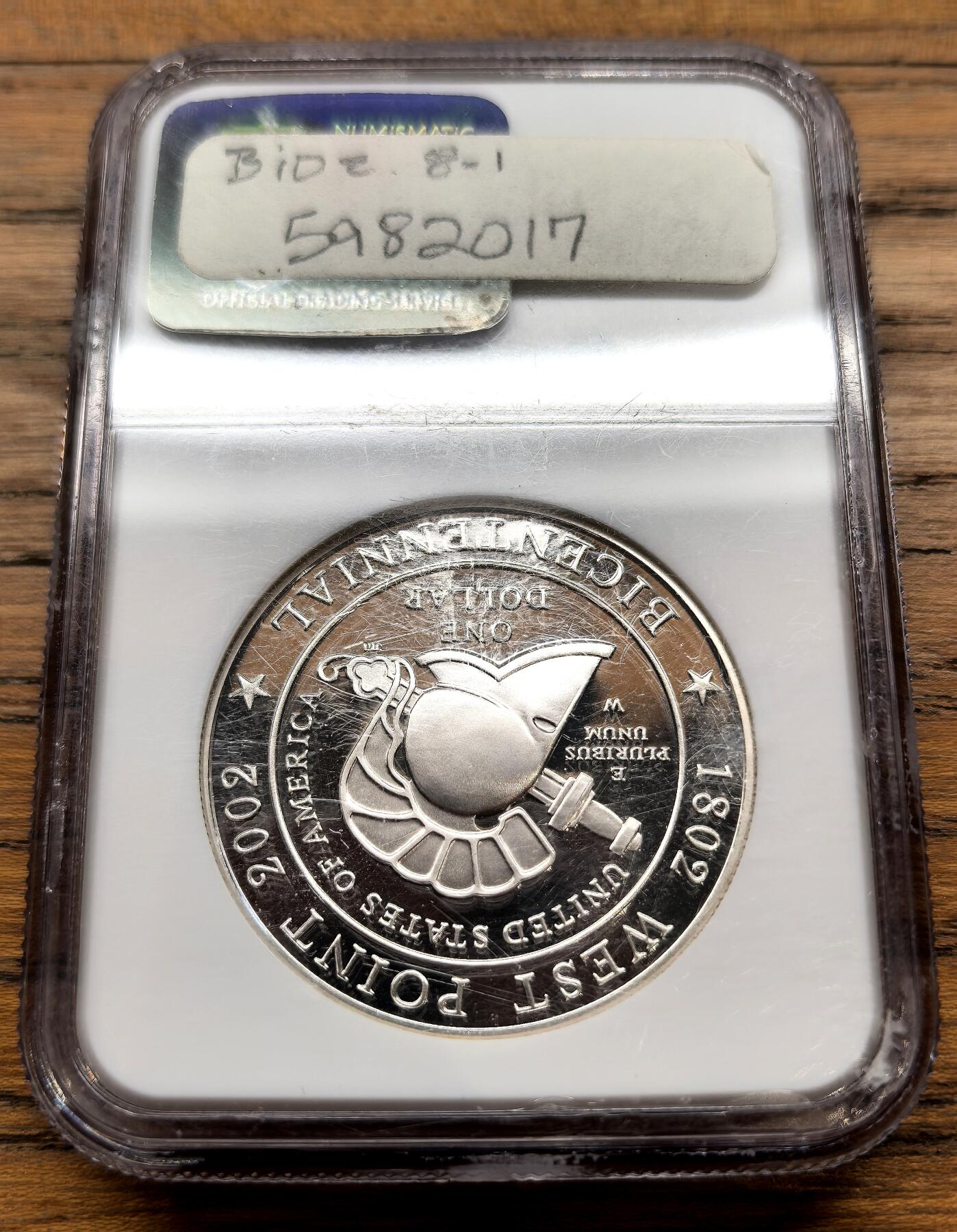 凡希社世界钱币微拍月度大拍（2025/12） 2002美国西点军校纪念Dol大银精铸NGC-PF69UC