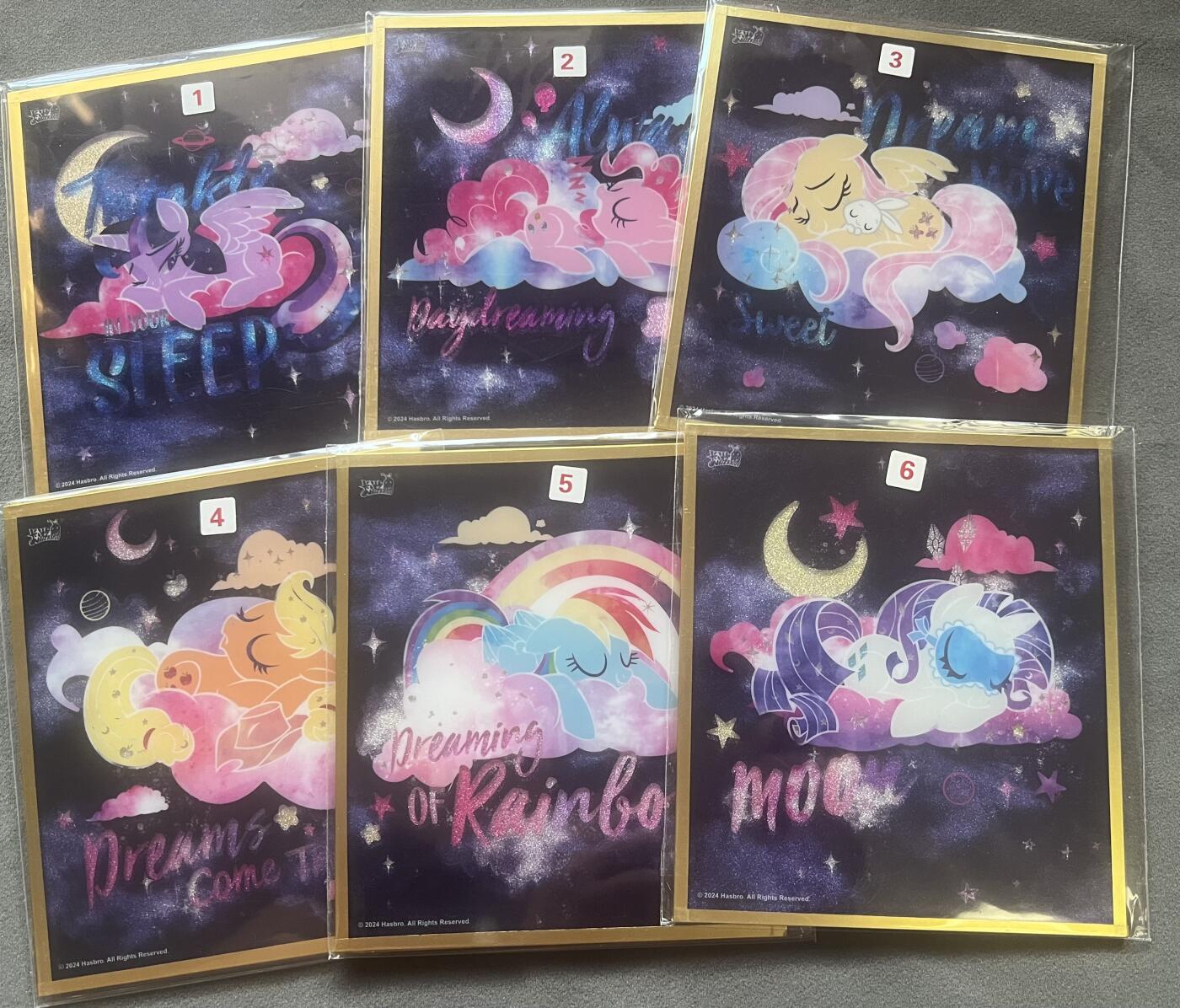 【卡游】小马宝莉色纸 6张 主角团 普款