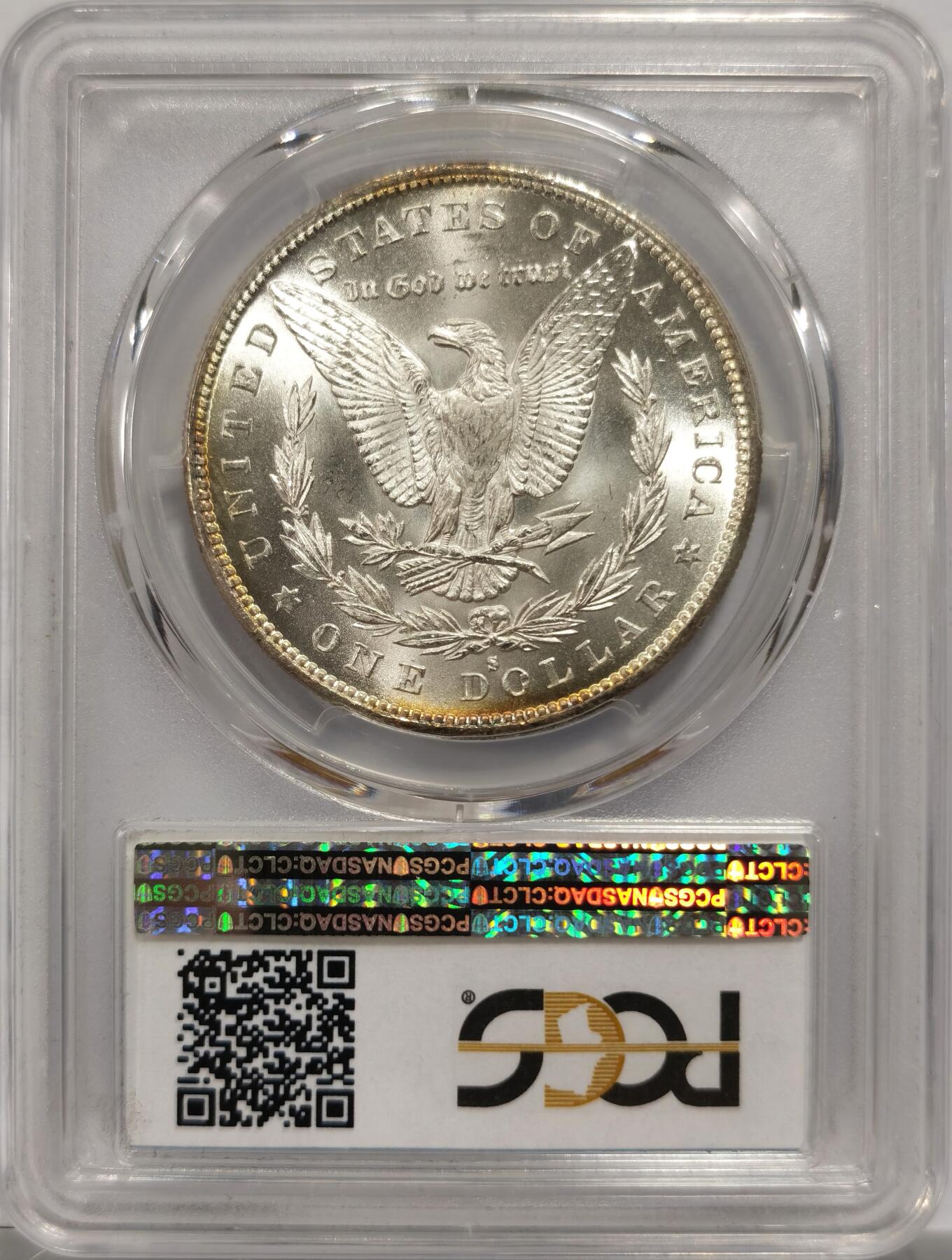 博洋堂藏家专场系列之美国钱币白金之夜专场②暨第152期（全场包邮）  PCGS MS66 美国1879 S 摩根。早期摩根的高分相对来说还是比较少的，这两年涨的也很猛。超强车轮转光状态极佳。8月麦稀奇同分含佣金拍了3000